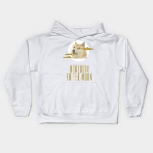 Dogecoin to the Moon Kids Hoodie